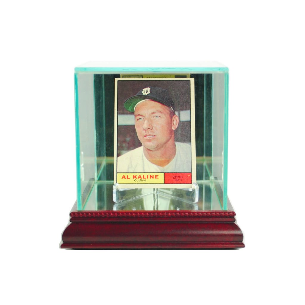 Single Card Display Case with Cherry Moulding