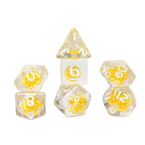 Sirius Dice -  7Ct Fruit Slice Dice Set: Lemon