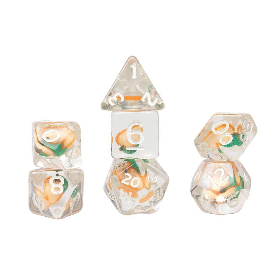 Sirius Dice -  7Ct Fruit Slice Dice Set: Peach