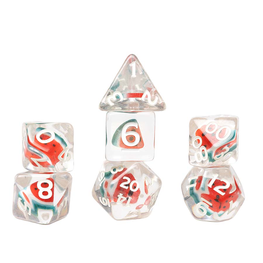 Sirius Dice -  7Ct Fruit Slice Dice Set: Watermelon
