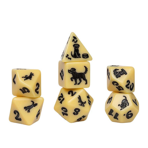 Sirius Dice: 7Ct Animal Dice: Golden Pup