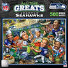 Seattle Seahawks Puzzle 500 Piece All-Time Greats - Masterpieces Puzzle Company