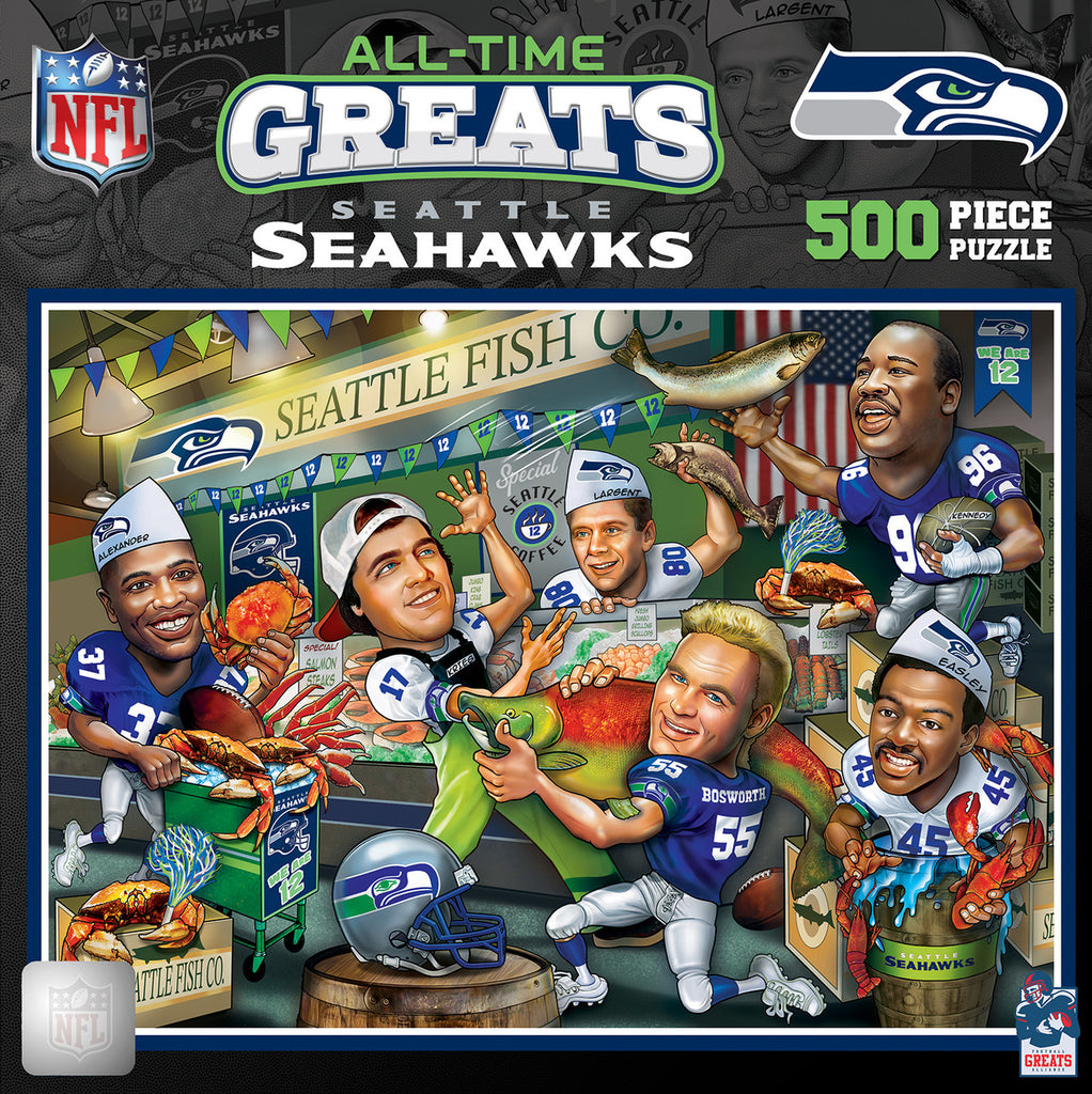 Seattle Seahawks Puzzle 500 Piece All-Time Greats - Masterpieces Puzzle Company