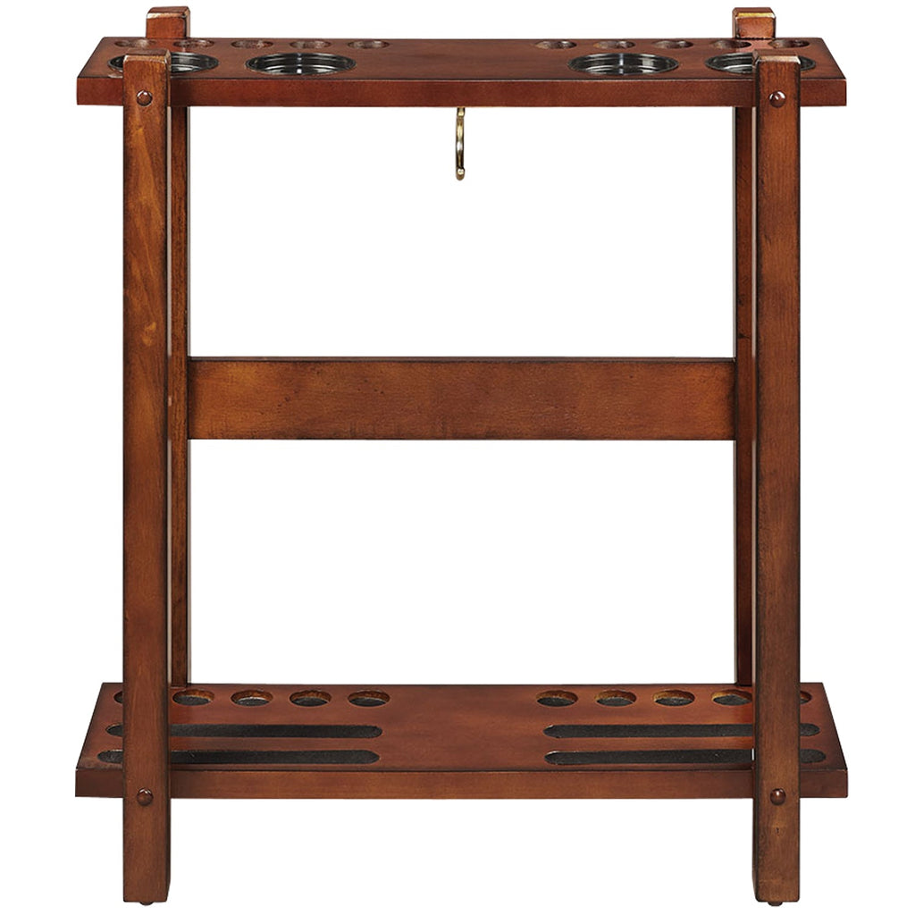 STRAIGHT FLOOR CUE RACK-CHESTNUT