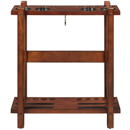 STRAIGHT FLOOR CUE RACK-CHESTNUT