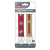 San Francisco 49ers Pacifier Clips 2 Pack - Masterpieces Puzzle Company