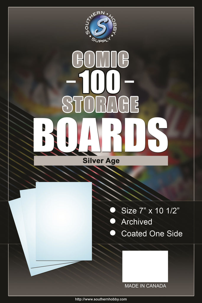 Southern Hobby Supply - Backing Boards Silver 100-Count Packaged