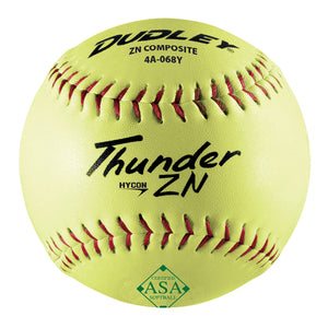 Dudley 1375626 Thunder Hycon Zn 12 in. Asa Slow-Pitch Softball  Pack of 12