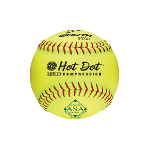 Worth 1385211 Hot Dot 12 in. Asa Slow-Pitch Softball