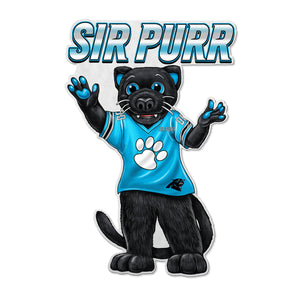 Carolina Panthers Pennant Shape Cut Mascot Design - Rico Industries