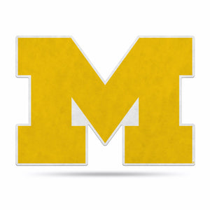 Michigan Wolverines Pennant Shape Cut Logo Design - Rico Industries
