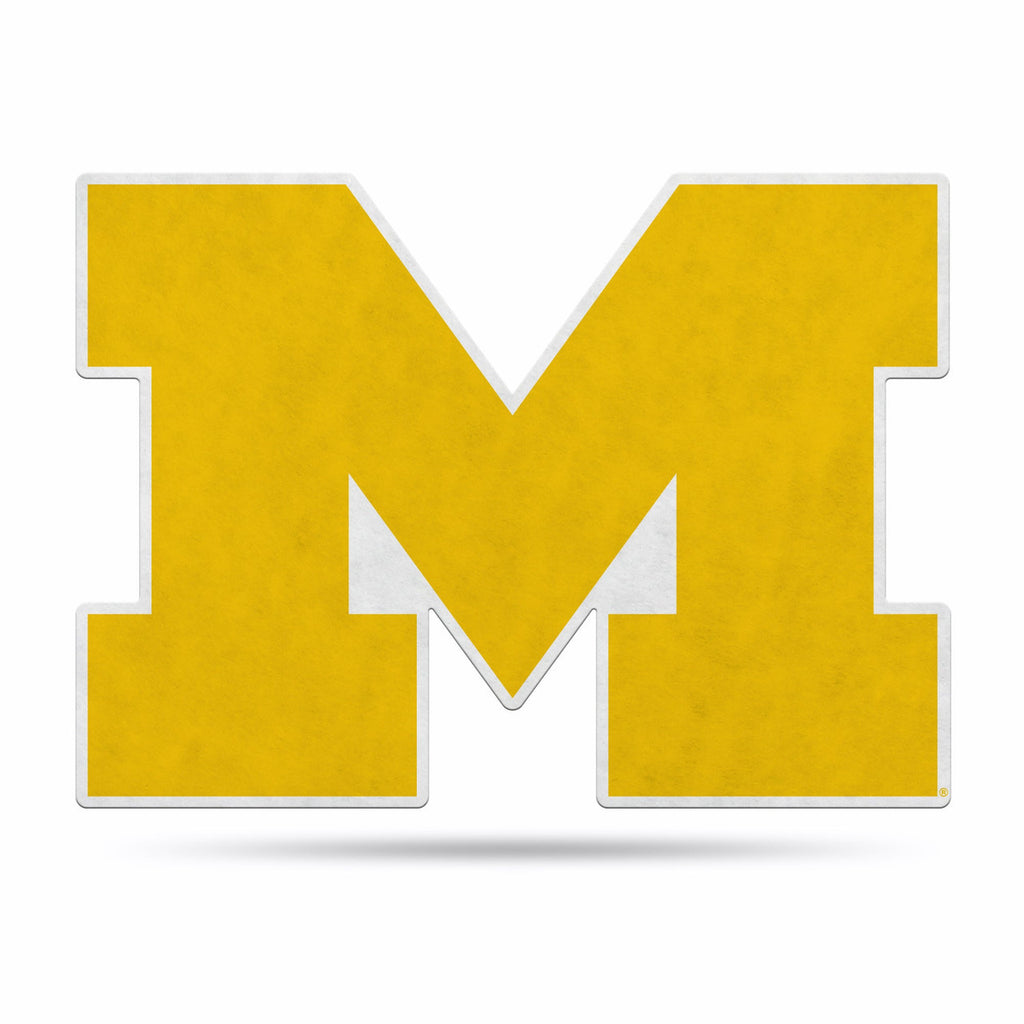 Michigan Wolverines Pennant Shape Cut Logo Design - Rico Industries