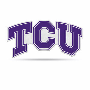 TCU Horned Frogs Pennant Shape Cut Logo Design - Rico Industries