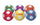 Sportime 1599259 No.5 Soccer Balls  Set of 6