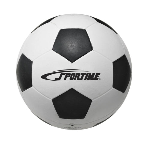 Sportime 1599281 No. 4 Soccer Ball  Black & White
