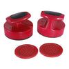 PowerPLay Pro-Series Air Hockey 4 in. Strikers & 3 in. Puck Set, Red