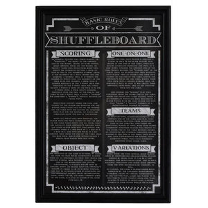 Blue Wave BG2029SH Shuffleboard Game Rules Wall Art