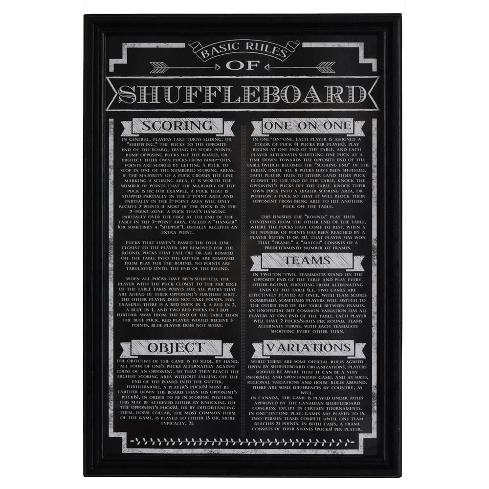 Blue Wave BG2029SH Shuffleboard Game Rules Wall Art