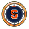 SYRACUSE NEON WALL CLOCK - 18'' BLUE FACE / ORANGE NEON - SYRNWC100-18