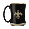 New Orleans Saints Coffee Mug 14oz Sculpted Relief Team Color - Logo Brands