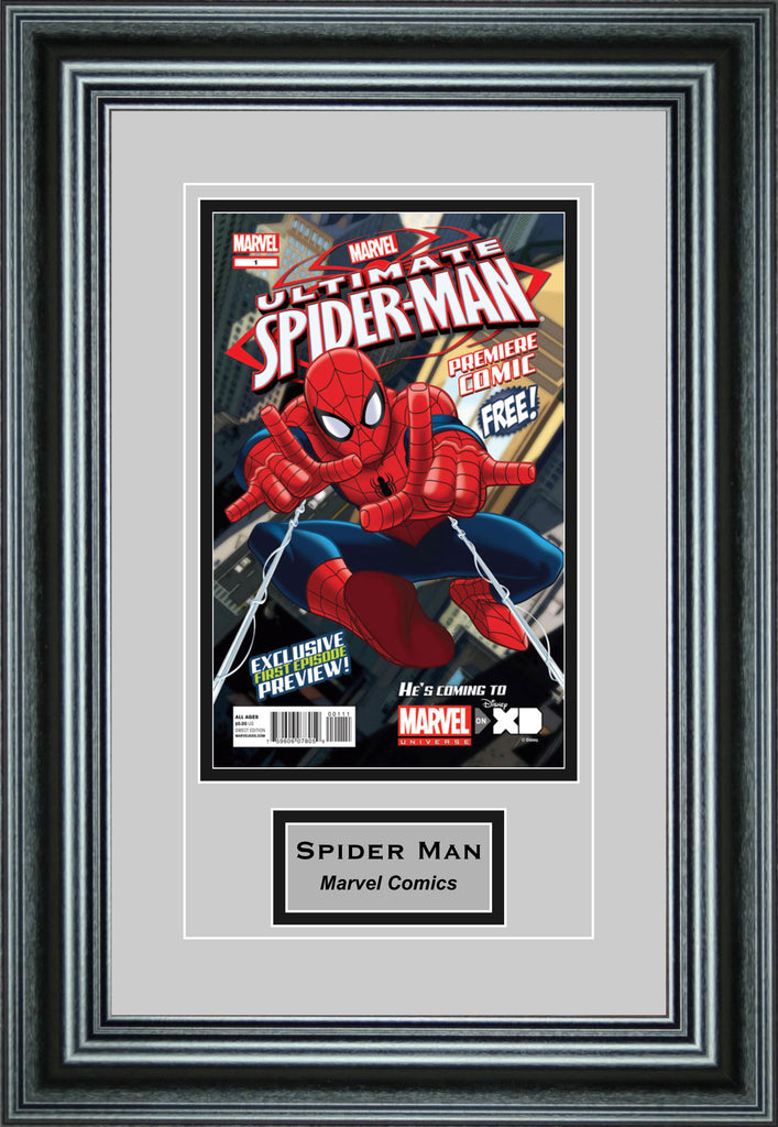 Single Comic Book Frame with Engraving in Premium Moulding