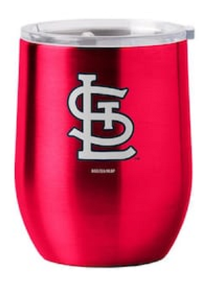 St. Louis Cardinals Travel Tumbler 16oz Stainless Steel Curved - Logo Brands