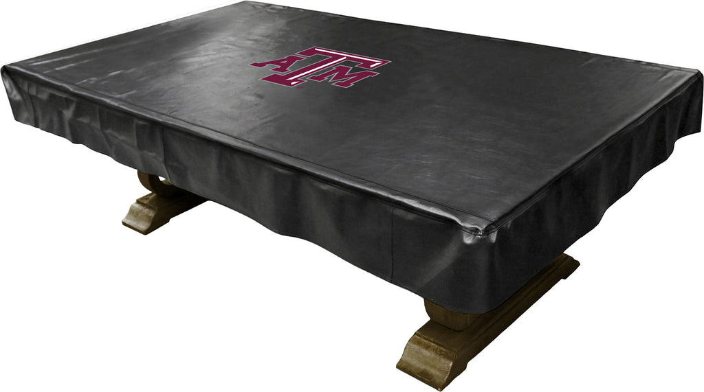 TEXAS A&M BILLIARD TABLE COVER BLACK - TAMBTC100ST-8