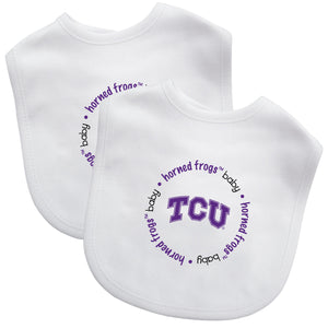 TCU Horned Frogs Baby Bib 2 Pack - Masterpieces Puzzle Company