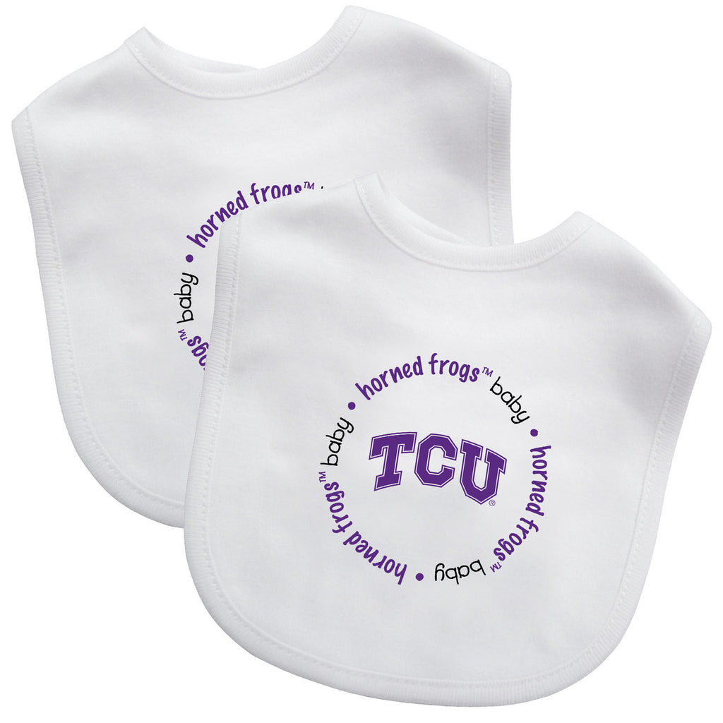 TCU Horned Frogs Baby Bib 2 Pack - Masterpieces Puzzle Company