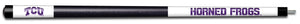 TCU ENGRAVED BILLIARD CUE WHITE / PURPLE - TCUBCE101