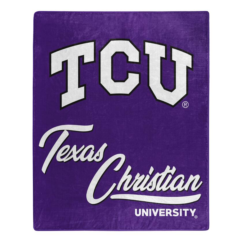 TCU Horned Frogs Blanket 50x60 Raschel Signature Design - the Northwest Company