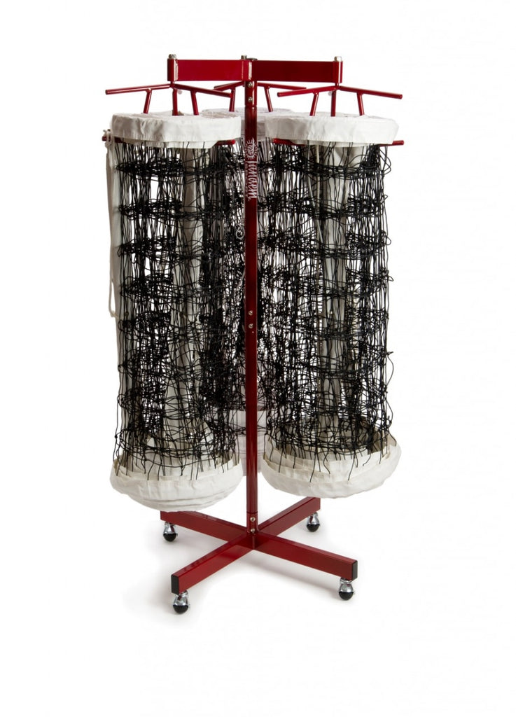 Tandem Sport TSREDTRIPLE Tripe Net Storage Rack  Red