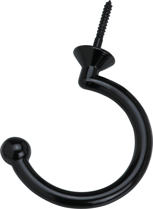 Action TPHKBF Black Facemount Hook  - Small, Black Table Parts and Repair