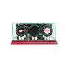 Triple Hockey Puck Display Case with Cherry Moulding