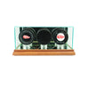 Triple Hockey Puck Display Case with Walnut Moulding