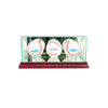 Triple Baseball Display Case with Cherry Moulding