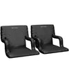 Home-Complete HC-3002-2 Stadium Seat Chair Wide Bleacher Cushions with Padded Back Support - Pack of 2