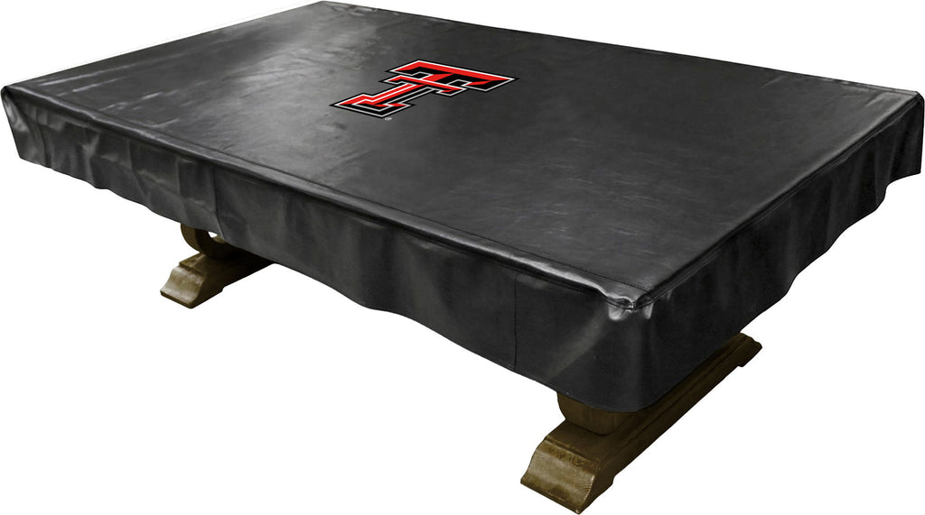 TEXAS TECH BILLIARD TABLE COVER BLACK - TXTBTC100ST-7