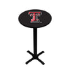 TEXAS TECH PEDESTAL PUB TABLE BLACK - TXTPTB102