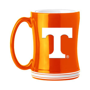 Tennessee Volunteers Coffee Mug 14oz Sculpted Relief Team Color - Logo Brands