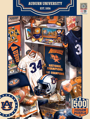 Auburn Tigers Puzzle 500 Piece Locker Room - Masterpieces Puzzle Company