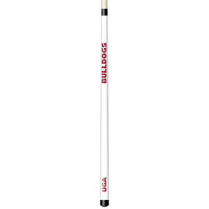 GEORGIA  ENGRAVED BILLIARD CUE WHITE / RED - UGABCE201-JR