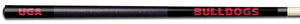 GEORGIA  COLOR ENGRAVED BILLIARD CUE RED / BLACK - UGABCE914