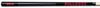 GEORGIA  COLOR ENGRAVED BILLIARD CUE RED / BLACK - UGABCE914