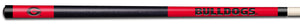 GEORGIA  COLOR ENGRAVED BILLIARD CUE BLACK / RED - UGABCE941