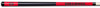 GEORGIA  COLOR ENGRAVED BILLIARD CUE BLACK / RED - UGABCE941