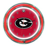 GEORGIA  NEON WALL CLOCK - 14'' RED FACE / RED NEON - UGANWC200-14