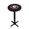GEORGIA  PEDESTAL PUB TABLE BLACK - UGAPTB102