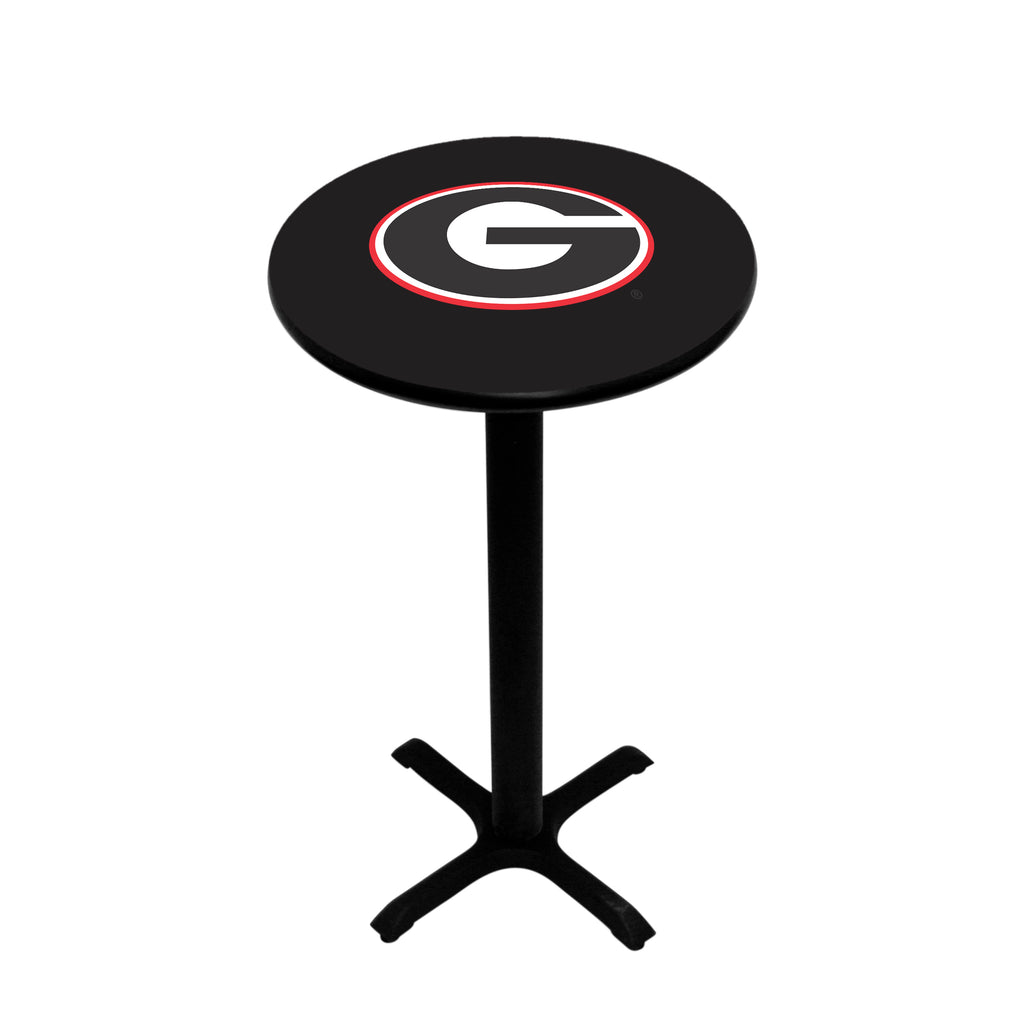 GEORGIA  PEDESTAL PUB TABLE BLACK - UGAPTB102