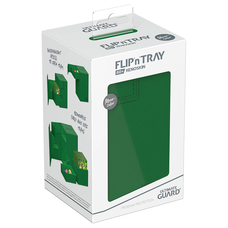 Ultimate Guard -  Ugd Premium Boxes - Deck Case 80+ Flip'n'tray Monocolor Green
